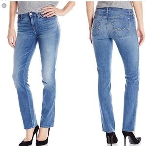7 for all mankind high waist straight leg EUC